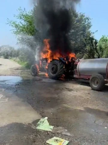 Traktördeki Patlama Kameralara Yansıdı